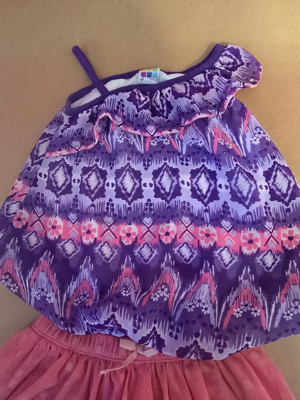 Healthtex Girls Purple & Pink Printed Top 18m